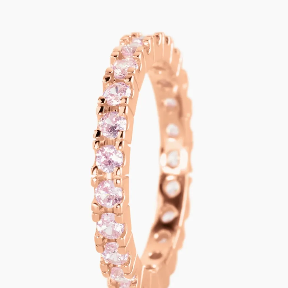 Bague Rio Argent Rose Oxyde De Zirconium
