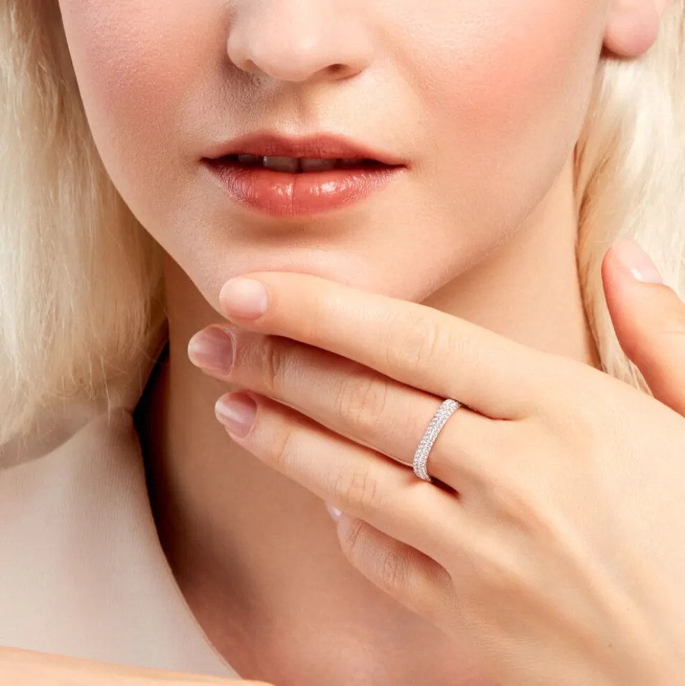 Bague Sattya Argent Blanc Oxyde De Zirconium