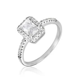 Bague Shanta Argent Blanc Oxyde De Zirconium