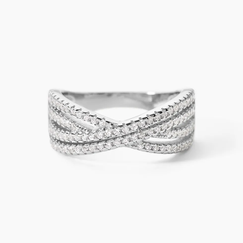 Bague Sharise Argent Blanc Oxyde De Zirconium