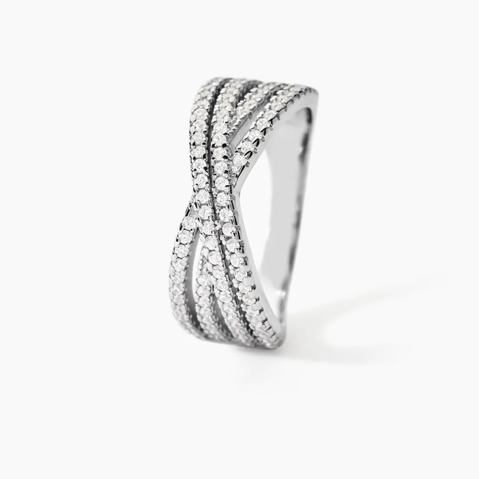 Bague Sharise Argent Blanc Oxyde De Zirconium