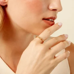 Bague Sheima Acier Jaune Cristal