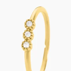 Bague Sheima Acier Jaune Cristal
