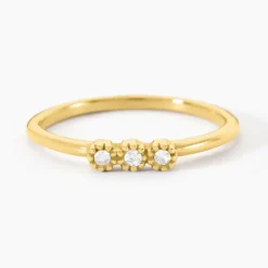 Bague Sheima Acier Jaune Cristal