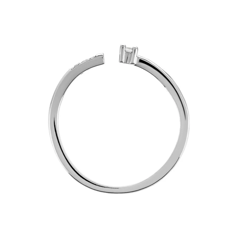 Bague Sherrie Argent Blanc Oxyde De Zirconium