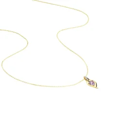 Bague Silucia Or Jaune Amethyste Et Oxyde De Zirconium