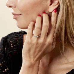 Bague Solitaire Abriel Or Blanc Oxyde De Zirconium