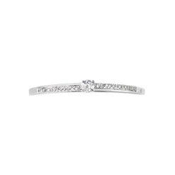 Bague Solitaire Alexandra Or Blanc Diamant