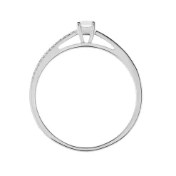 Bague Solitaire Alexandra Or Blanc Diamant