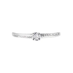 Bague Solitaire Alexandra Or Blanc Diamant