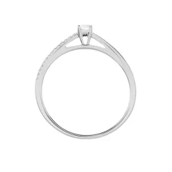 Bague Solitaire Alexandra Or Blanc Diamant