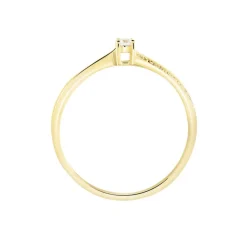 Bague Solitaire Asia Or Jaune Diamant