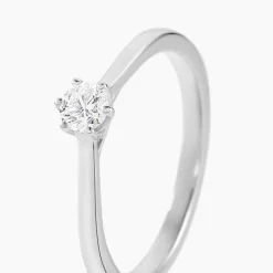 Bague Solitaire Athena Or Blanc Diamant
