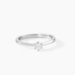 Bague Solitaire Athena Or Blanc Diamant