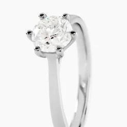 Bague Solitaire Athena Or Blanc Diamant