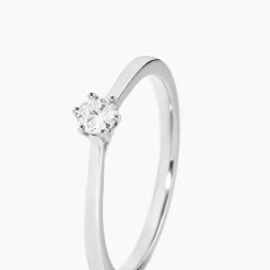 Bague Solitaire Athena Or Blanc Diamant