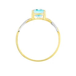 Bague Solitaire Bonnie Or Bicolore Topaze