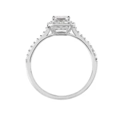 Bague Solitaire Cadmos Argent Blanc Oxyde De Zirconium