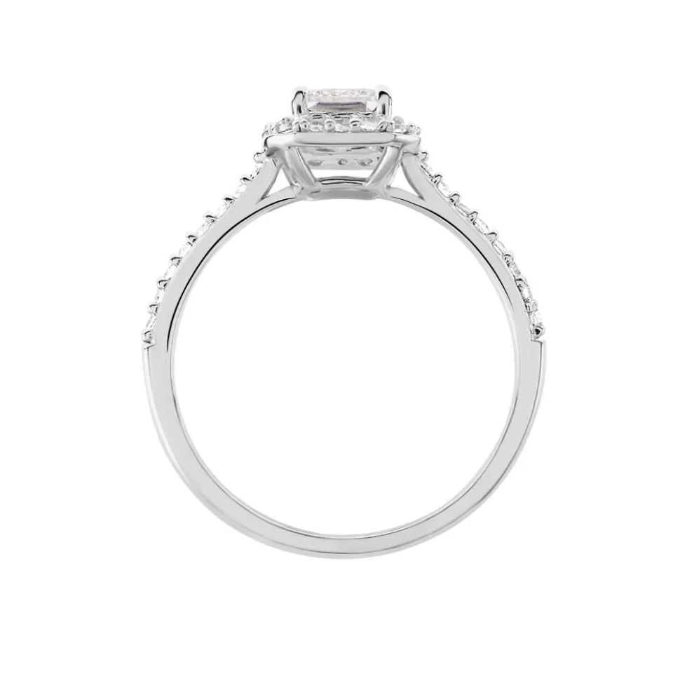 Bague Solitaire Cadmos Argent Blanc Oxyde De Zirconium