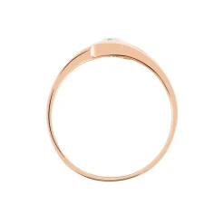 Bague Solitaire Camilia Or Rose Oxyde De Zirconium