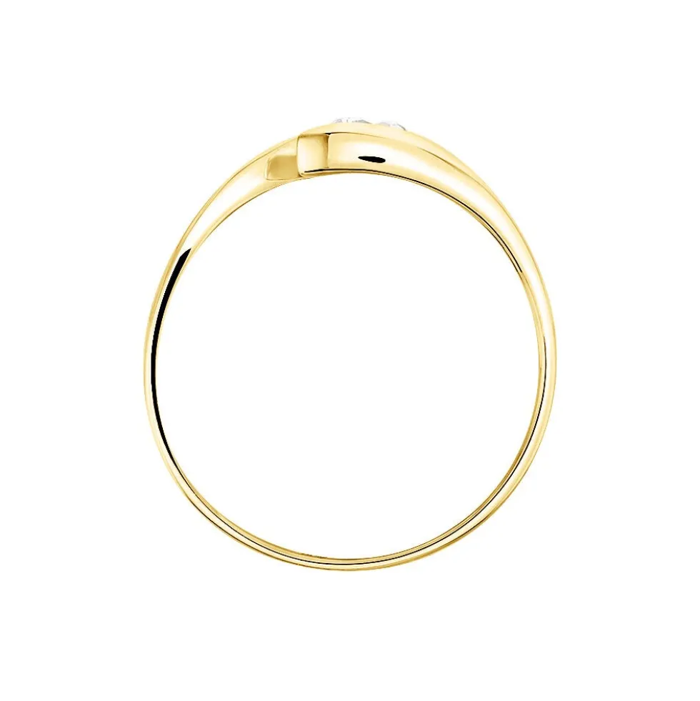 Bague Solitaire Camilia Or Jaune Oxyde De Zirconium