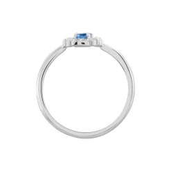 Bague Solitaire Carren Argent Blanc Oxyde De Zirconium