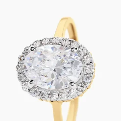 Bague Solitaire Cillie Or Jaune Oxyde De Zirconium