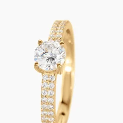 Bague Solitaire Dayna Or Jaune Oxyde De Zirconium