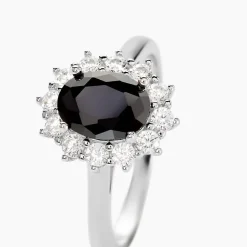 Bague Solitaire Gabor Argent Blanc Oxyde De Zirconium
