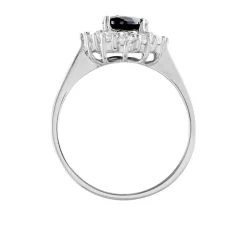Bague Solitaire Gabor Argent Blanc Oxyde De Zirconium