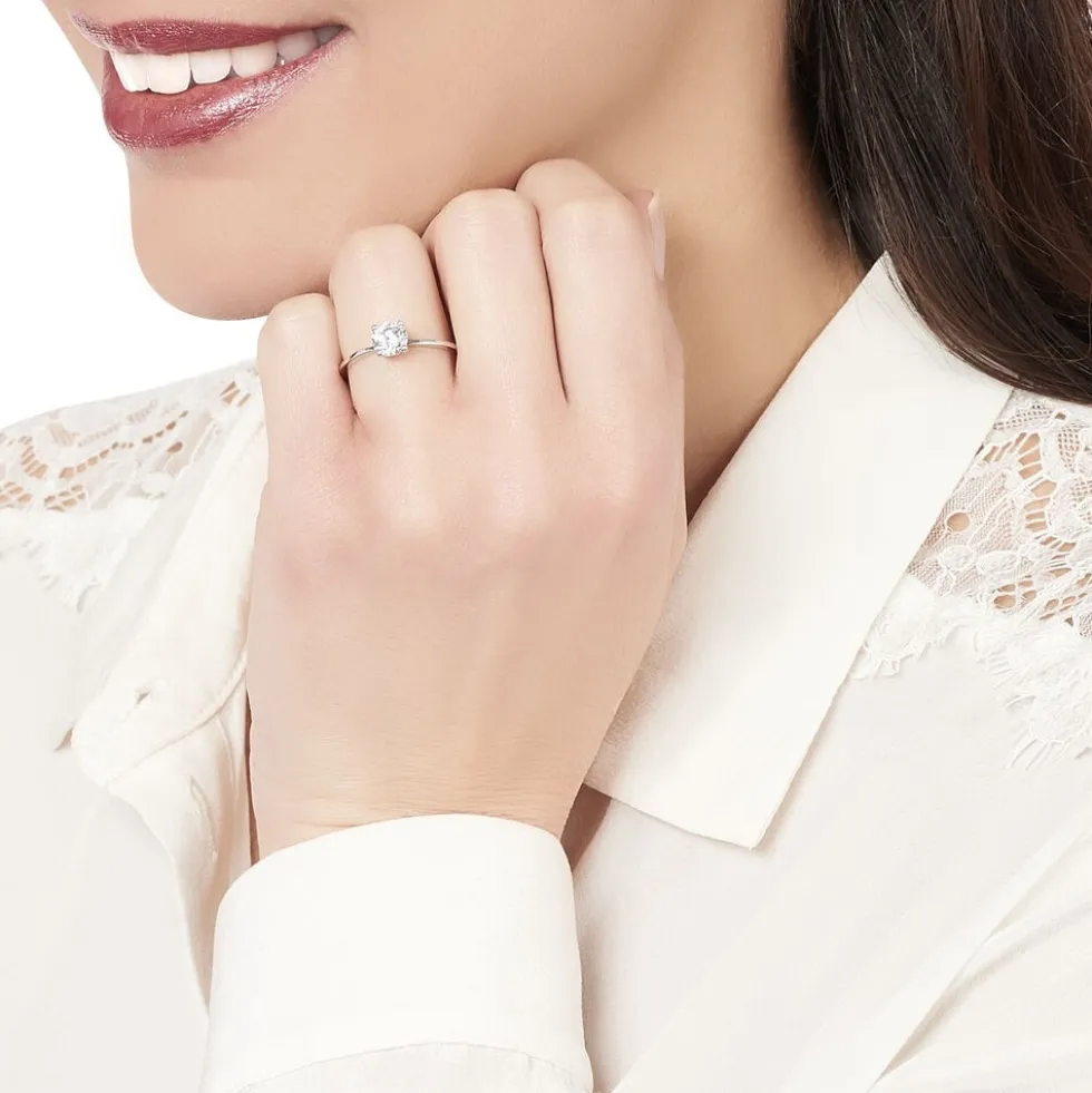 Bague Solitaire Gatiane Argent Oxyde De Zirconium