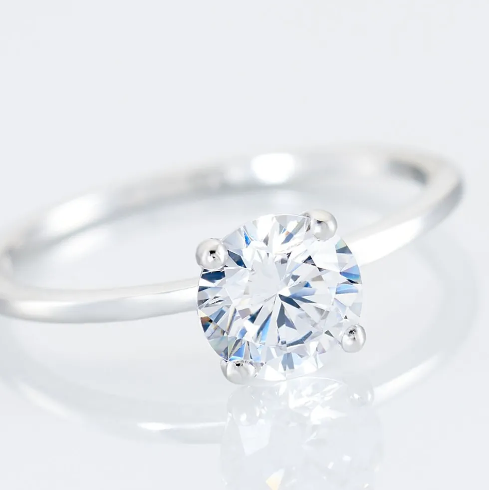 Bague Solitaire Gatiane Argent Oxyde De Zirconium