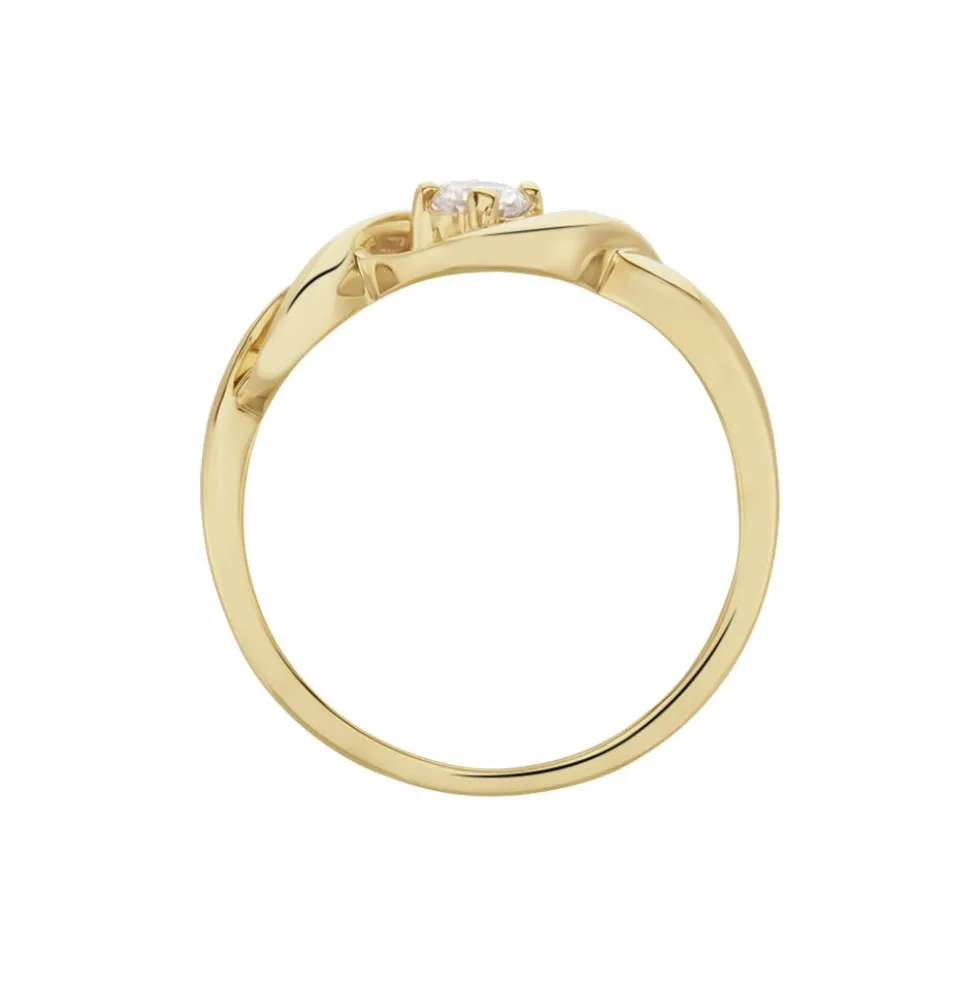 Bague Solitaire Jaume Plaqué Or Oxyde De Zirconium