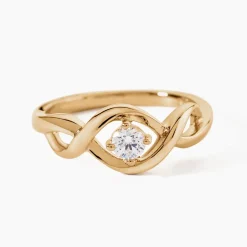 Bague Solitaire Jaume Plaqué Or Oxyde De Zirconium
