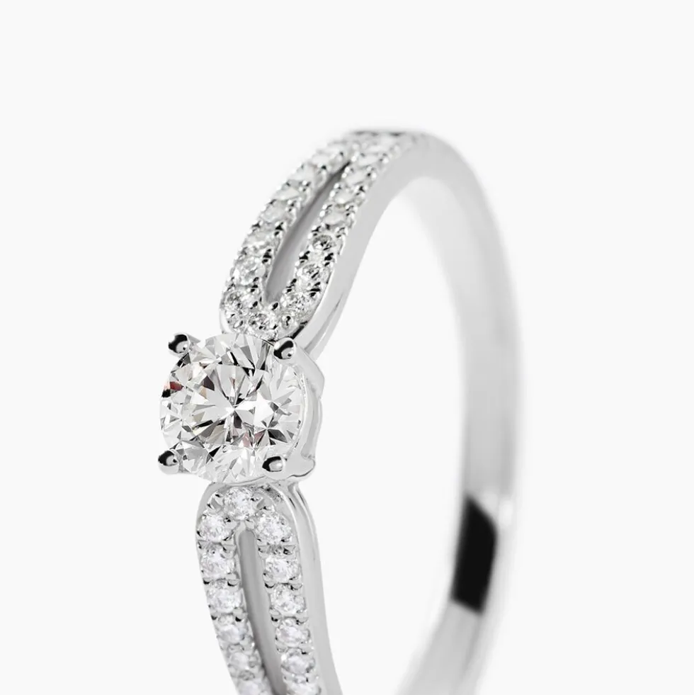 Bague Solitaire Katalina Or Blanc Diamant
