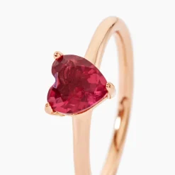 Bague Solitaire Kelvyn Argent Rose Oxyde De Zirconium