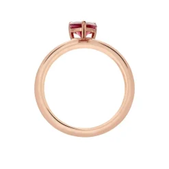 Bague Solitaire Kelvyn Argent Rose Oxyde De Zirconium
