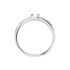 Bague Solitaire Maevane Argent Blanc Oxyde De Zirconium