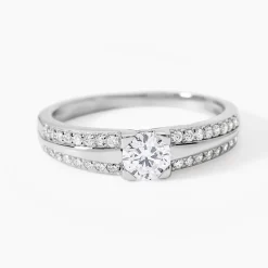 Bague Solitaire Maevane Argent Blanc Oxyde De Zirconium