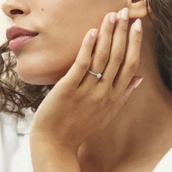 Bague Solitaire Mathylda Argent Blanc Oxyde De Zirconium