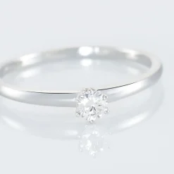 Bague Solitaire Natalia Or Blanc Diamant