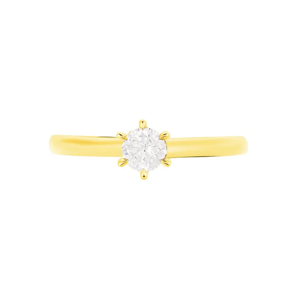 Bague Solitaire Niva Or Jaune Diamant