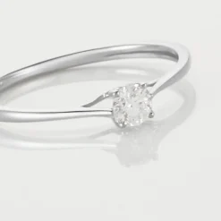 Bague Solitaire Or Blanc Solenia Diamant