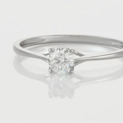 Bague Solitaire Or Blanc Solenia Diamant