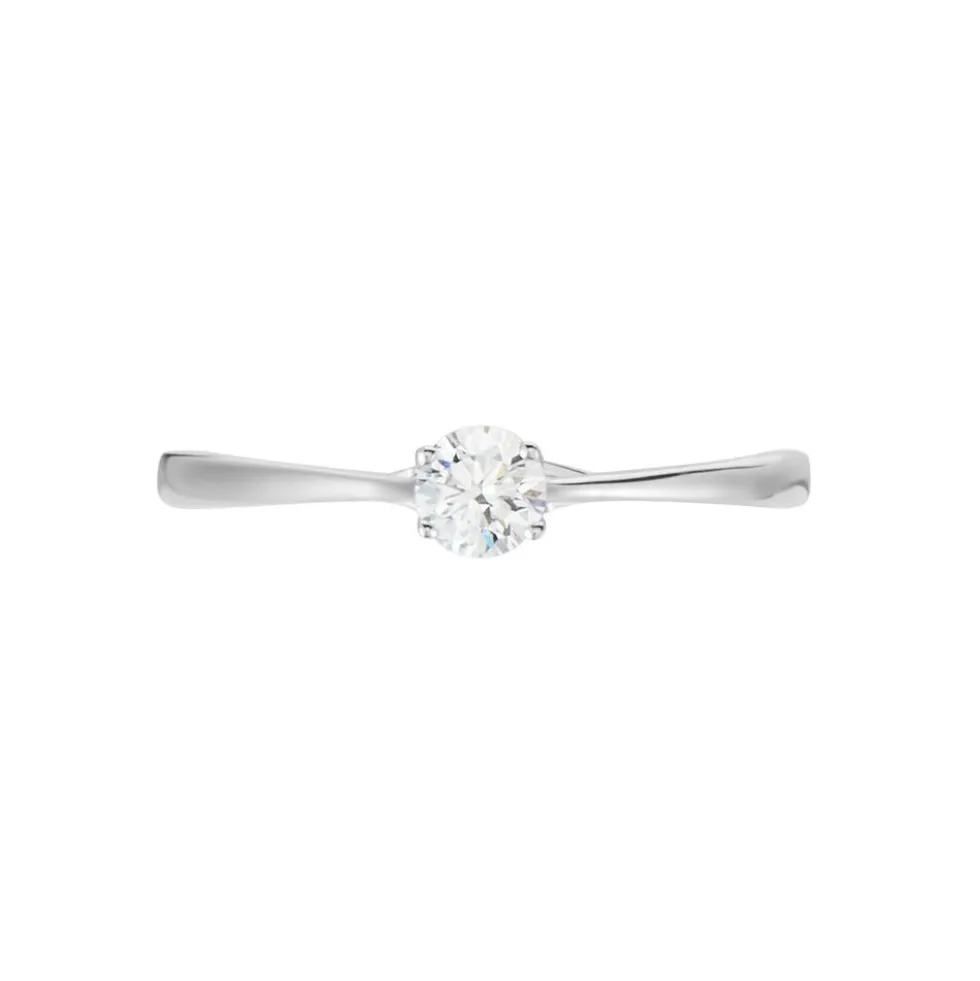 Bague Solitaire Or Blanc Solenia Diamant
