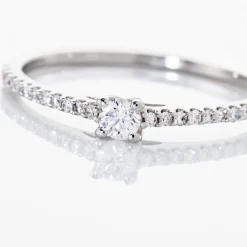 Bague Solitaire Or Blanc Nyala Diamants