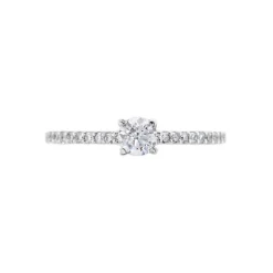 Bague Solitaire Or Blanc Nyala Diamants