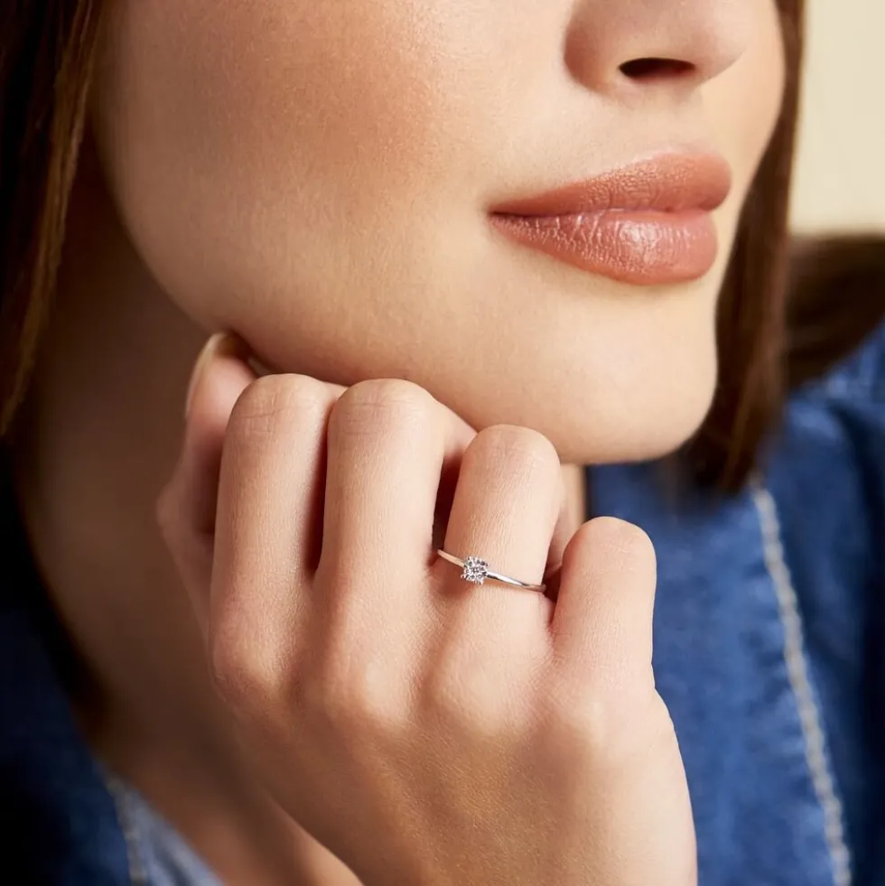 Bague Solitaire Or Blanc Dream Diamants