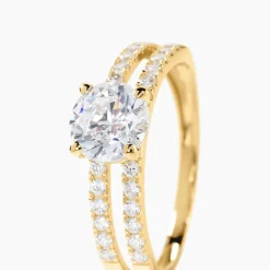 Bague Solitaire Or Jaune Cesarine Oxyde De Zirconium
