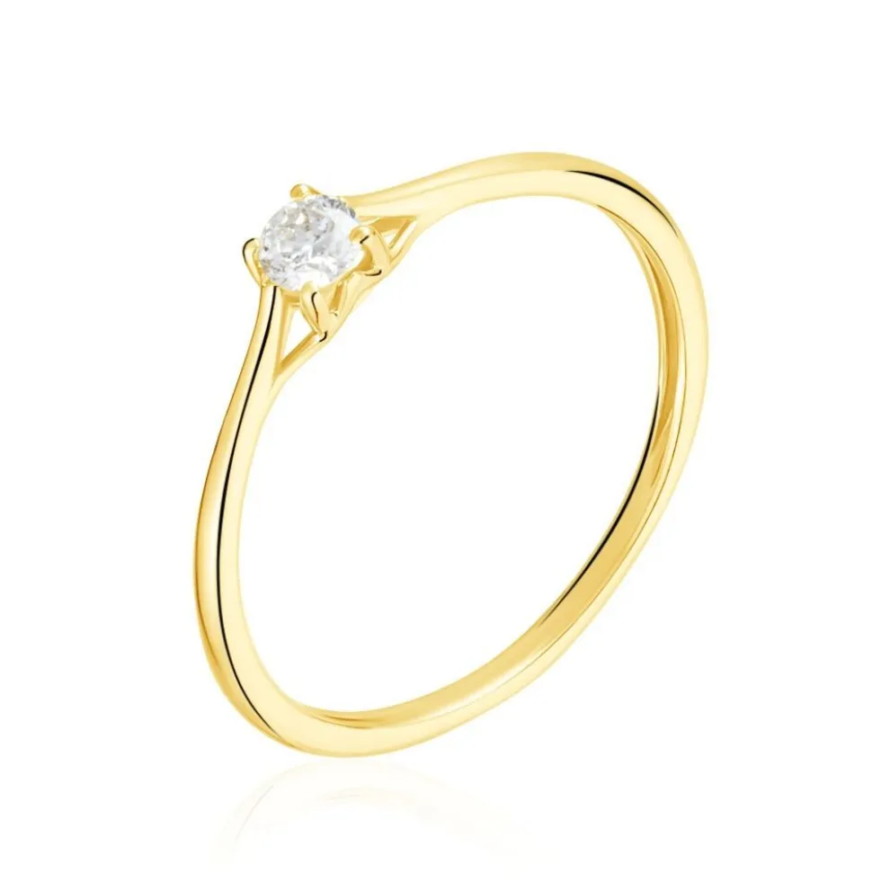 Bague Solitaire Or Jaune Solenia Diamant